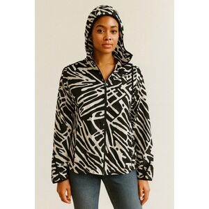 Nike Women's Lightweight Zip Up Hooded Jacket Zebra Print‎ Size M